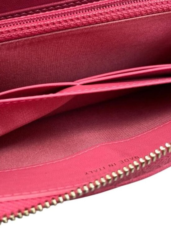 Chanel Long Wallet Zip Round Ap1590 Quilted Lambskin Coco Mark - Picture 11 of 15